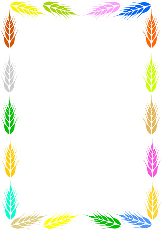 Frame with ear of wheat のイラスト素材