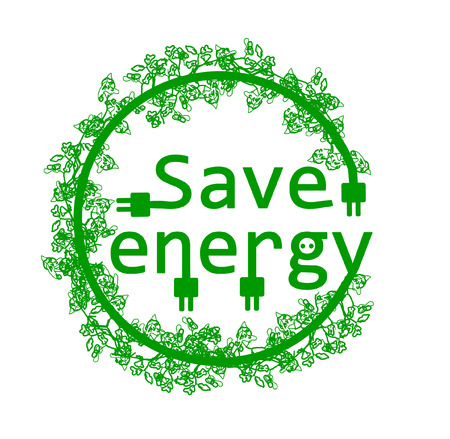 Save energy with branchのイラスト素材