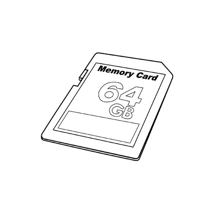 SD cardのイラスト素材