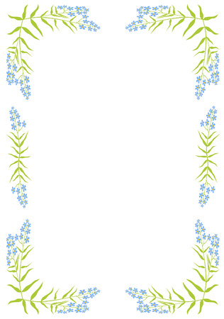 Frame with plant.のイラスト素材