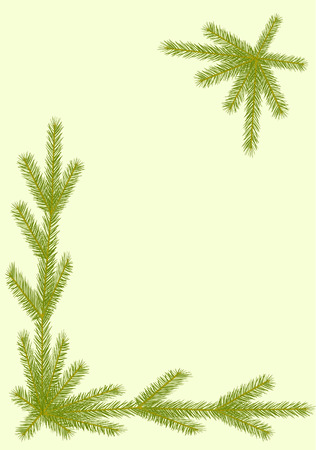 Border with spruce twigs.のイラスト素材