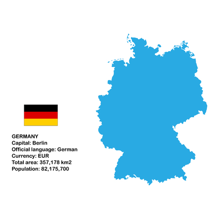 Map of Germany with flagのイラスト素材