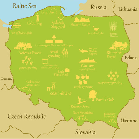 map of polandのイラスト素材