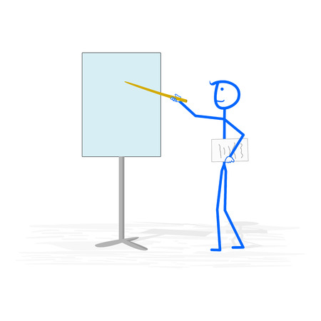 Business seminar speaker doing a presentationのイラスト素材