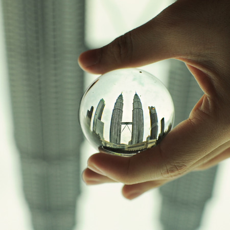 upside down city towerのeditorial素材