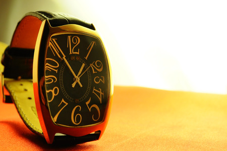 gold wrist watchの写真素材