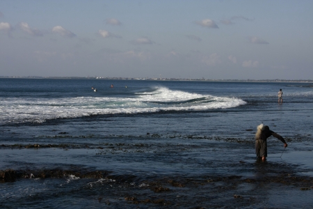 Fisherman in Baliの写真素材