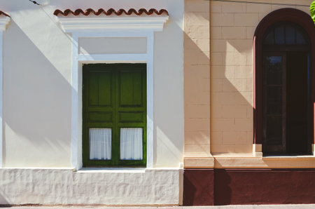 Colonial-style street in a small town in northern Argentina