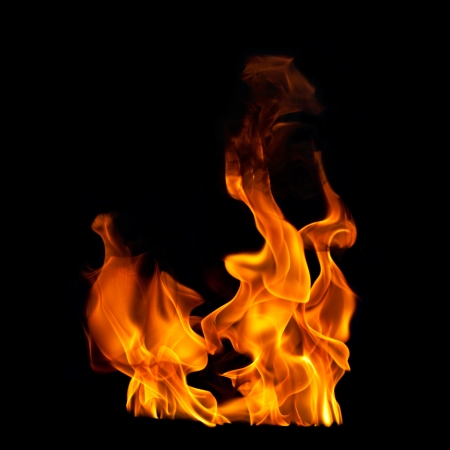 fire flames on black photographic textured background