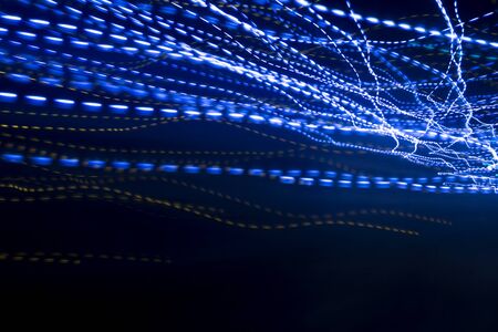 Blue Light Trail Speed and Connectivity Concept Background