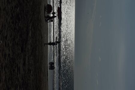 sunset at the beach.の写真素材