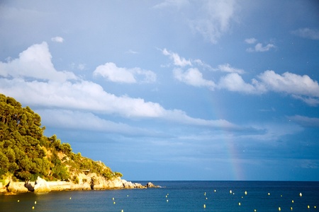 Costa Brava landscape Lloret de Mar, Catalonia, Spain.の写真素材