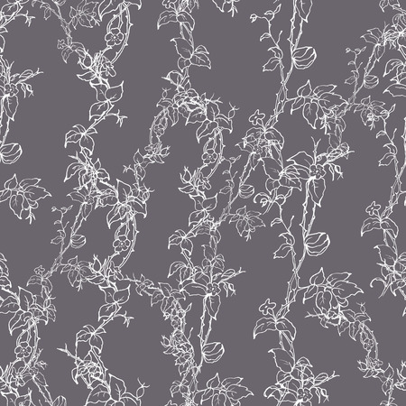 floral background. Seamless pattern. Watercolor illustrationの写真素材