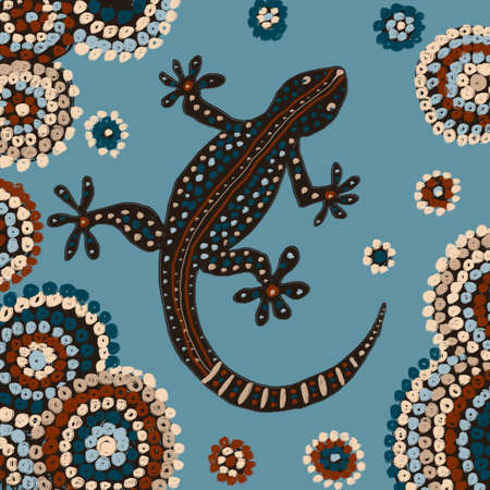 Ornament in the style of Australian aborigines.の写真素材