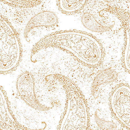 Background with national Indian floral ornament. Seamless pattern.の写真素材