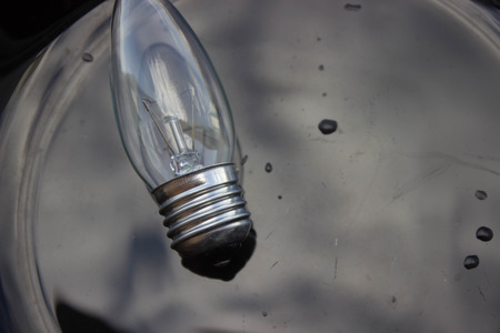 Bulb on the dark backgroundの写真素材