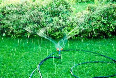 sprayer grassの写真素材