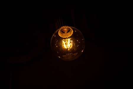 lamp in the darkの写真素材