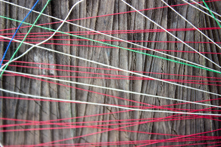 threads and wood texture abstractionの写真素材