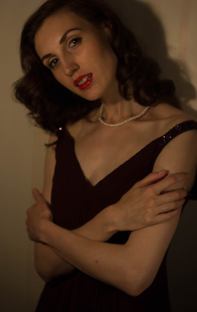portrait of a beautiful girl in the image celebrity movie star old Hollywood past makeup beauty...
