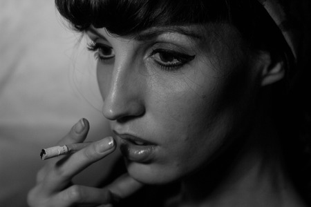 portrait of beautiful European girls in various imagesの写真素材