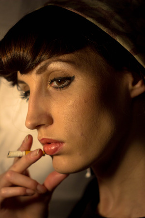 portrait of beautiful European girls in various imagesの写真素材