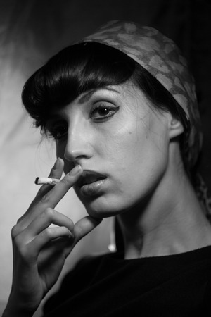 portrait of beautiful European girls in various images
