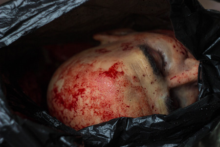Zombie body parts the blood of the carcass is cruelty horror moviesの写真素材