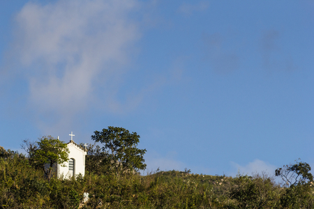 Isolated Chapel in the mountains of Minas Gerais State - Brazilの写真素材
