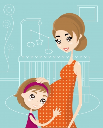 Baby on the wayのイラスト素材