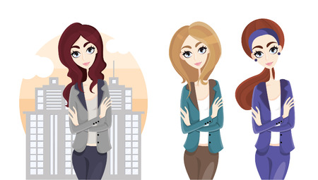 business woman in cityのイラスト素材