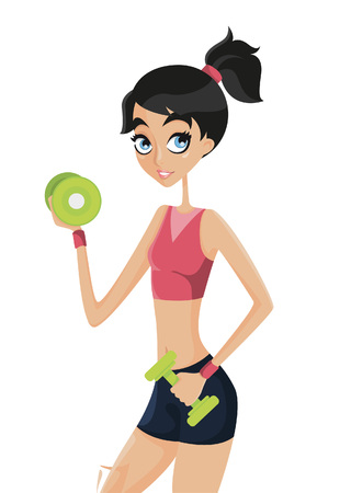 Fitness girlのイラスト素材