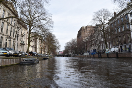Amsterdam canals, Netherlandsのeditorial素材