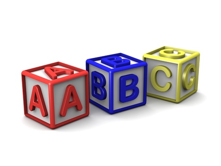 A B C Letters Cubesの写真素材