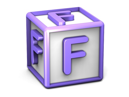 F Letter Cubeの写真素材