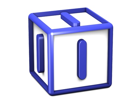 I Letter Cubeの写真素材