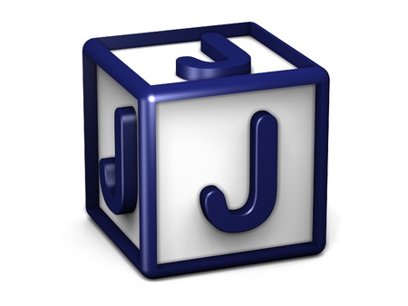 J Letter Cubeの写真素材