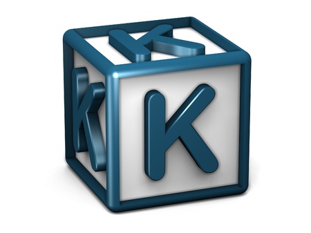 K Letter Cubeの写真素材