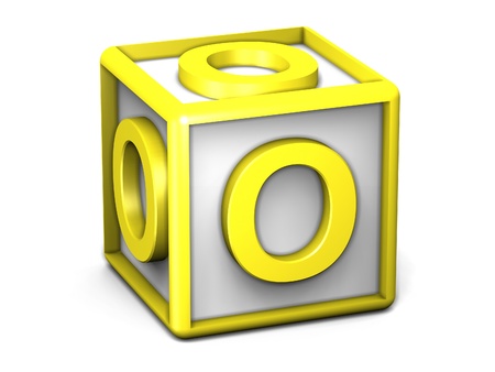 O Letter Cubeの写真素材