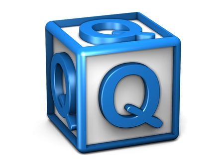 Q Letter Cubeの写真素材