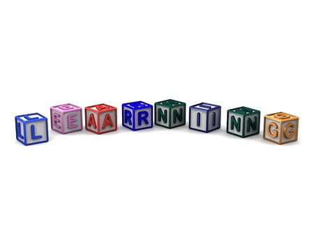 Letter Cubes Spelling Learningの写真素材