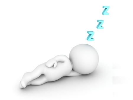 3D Character Sleeping and Z lettersの写真素材