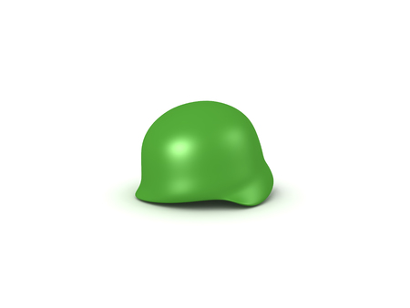 3D illustration of green army helmet. Isolated on white.
の写真素材