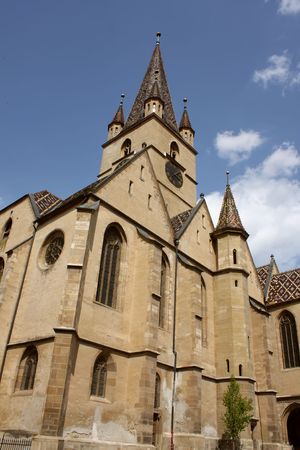 Gothic churc from Sibiu.の写真素材