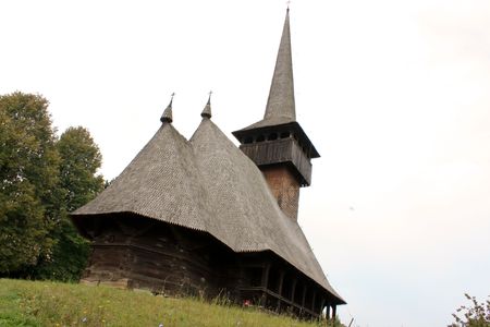 Wood church from sixteen century from Transylvaniaの写真素材