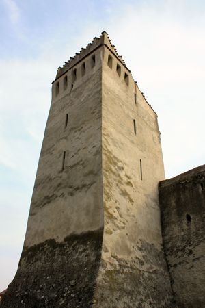 Scene of a tower guard from Codlea の写真素材