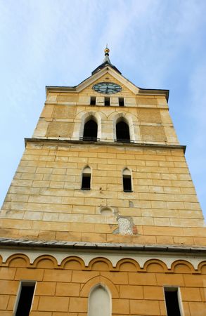 View of a tower bell in Codleaの写真素材