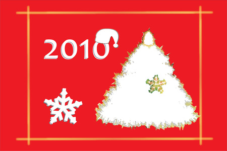 Greeting card with artistic Christmas treeのイラスト素材