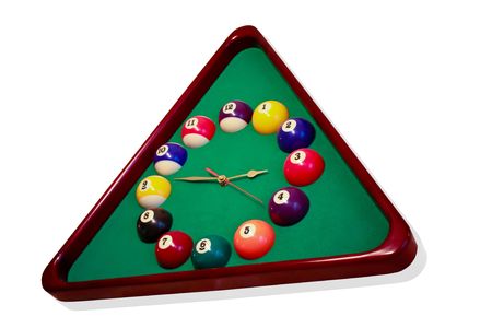 Isolated clock on the white background.