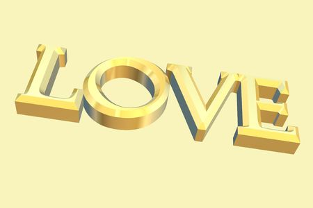 Golden love text best use for your greetingsの写真素材